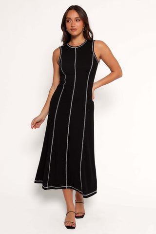 Kyrie Midi Dress - Black White - XL - Image 25
