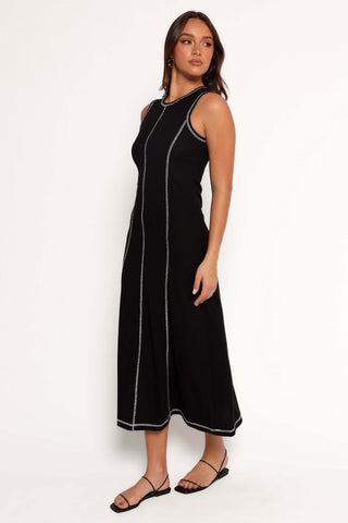 Kyrie Midi Dress - Black White - XL - Image 27