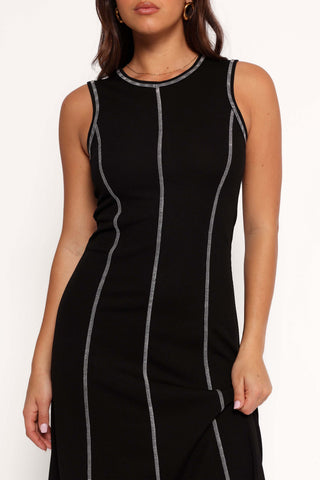 Kyrie Midi Dress - Black White - XL - Image 26