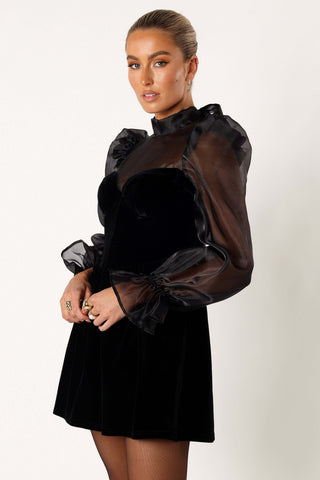 Blaire Longsleeve Mini Dress - Black - XL - Image 77