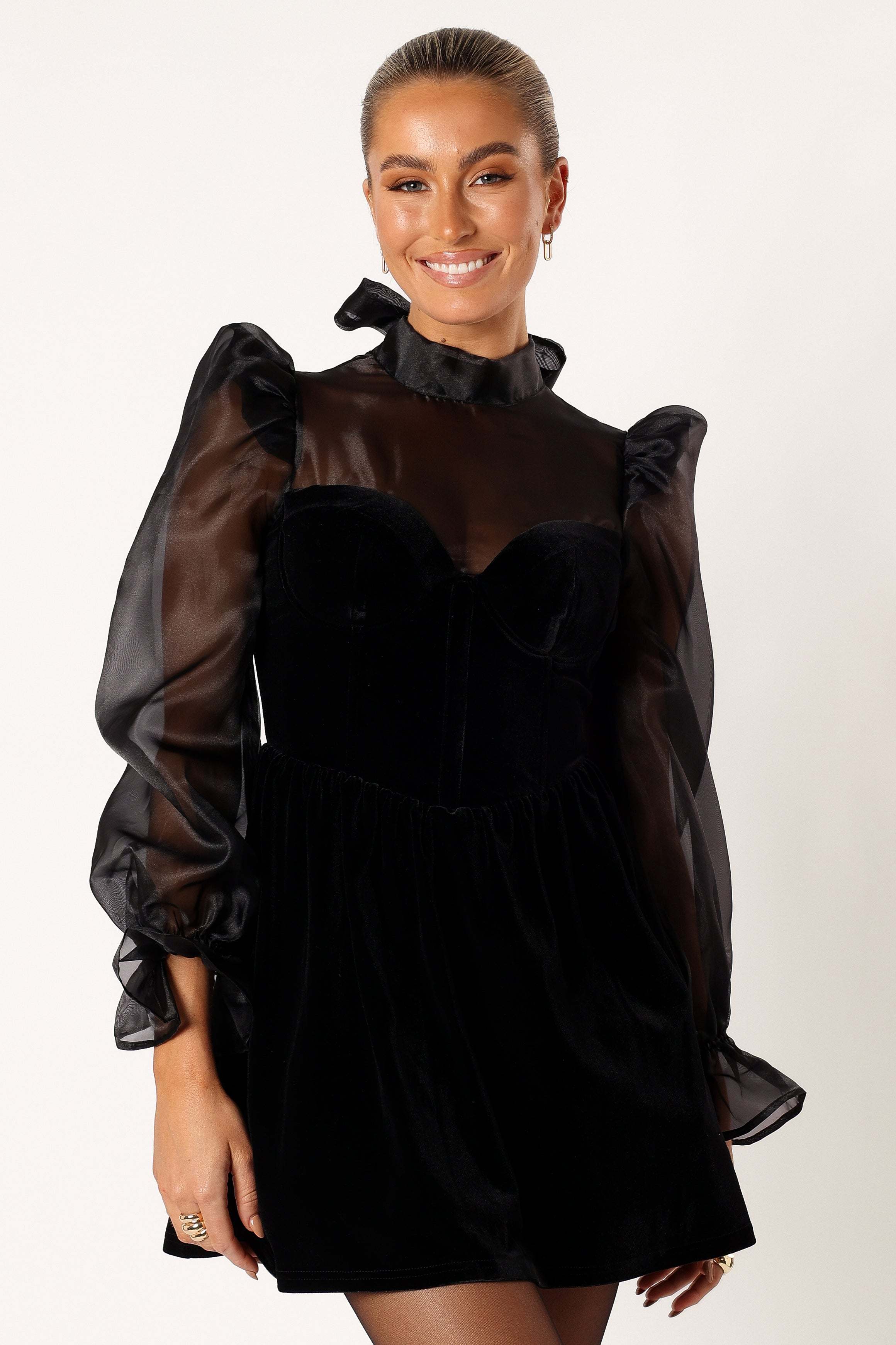 Blaire Longsleeve Mini Dress - Black - XL - Image 76
