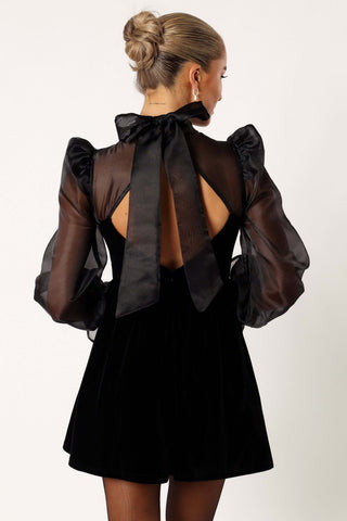 Blaire Longsleeve Mini Dress - Black - XL - Image 75