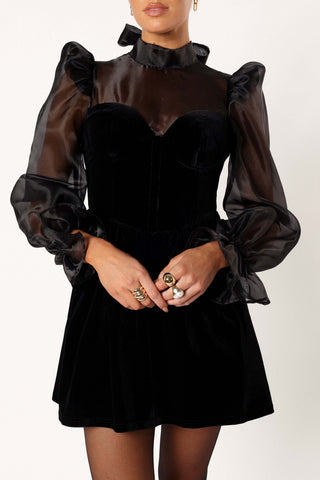 Blaire Longsleeve Mini Dress - Black - XL - Image 81