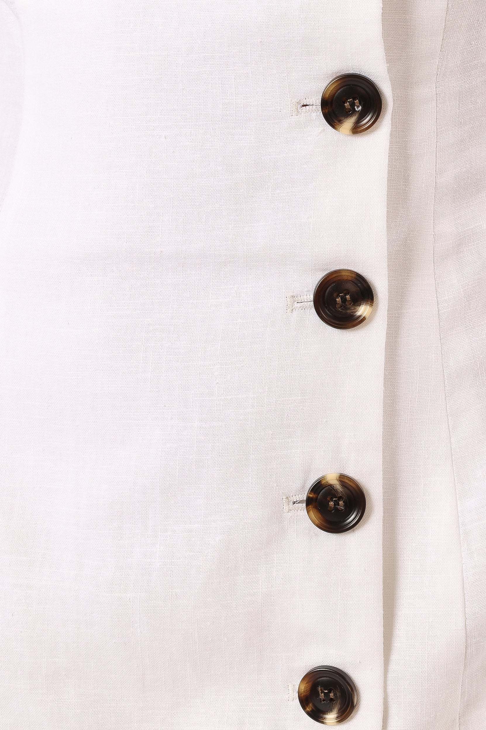 Allegra Linen Mini Dress - White - XXL - Image 42