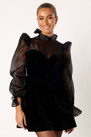 Blaire Longsleeve Mini Dress - Black - XL - Image 84