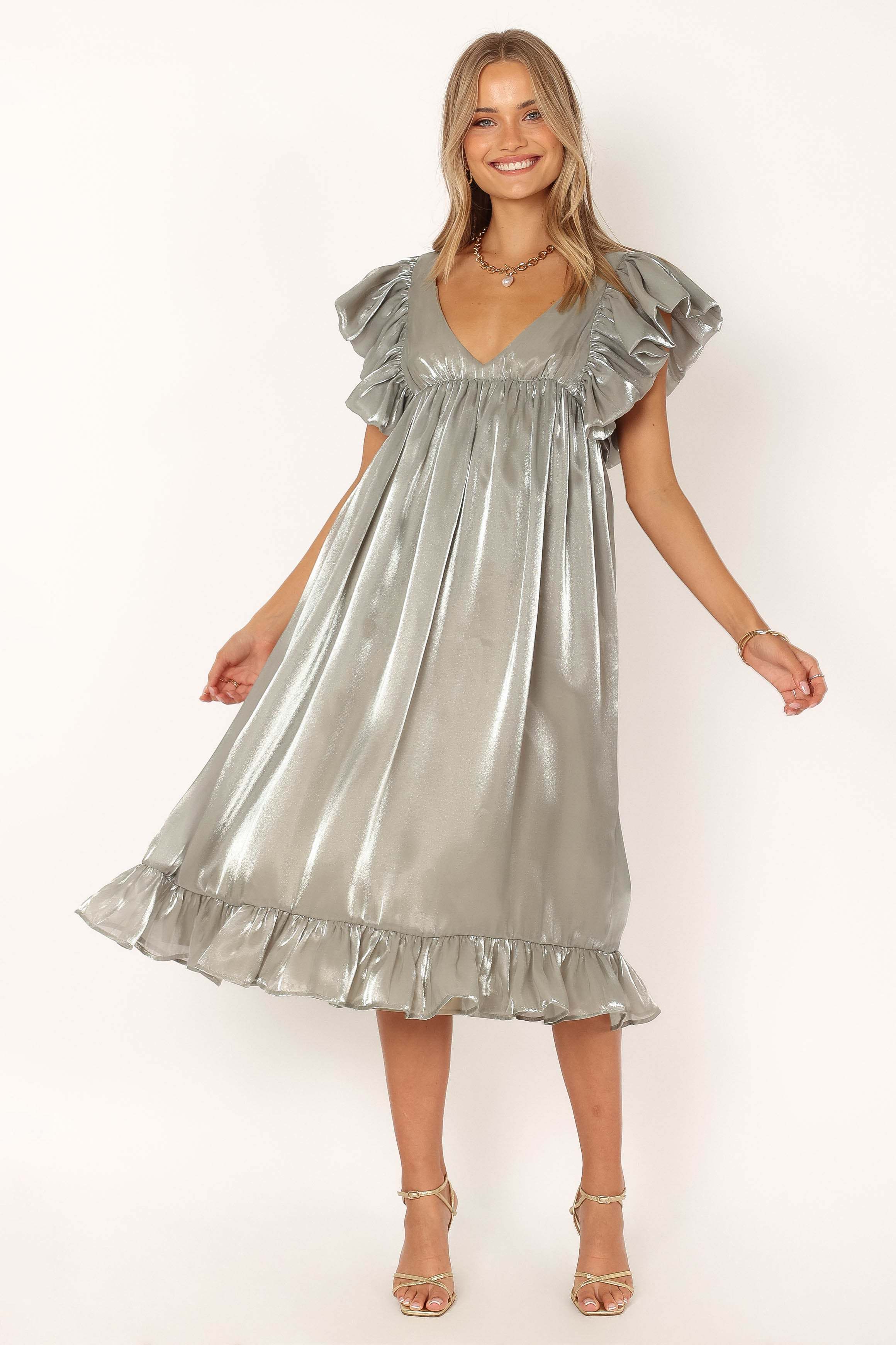 Oro Midi Dress - Olive - L - Image 26