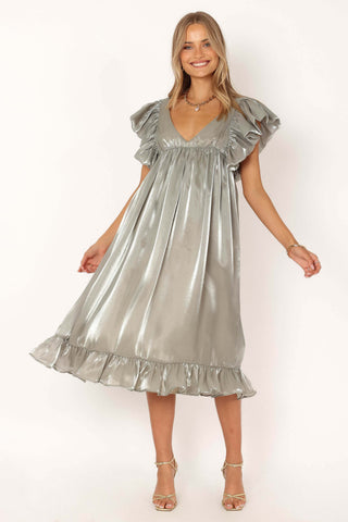 Oro Midi Dress - Olive - L - Image 26