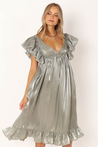 Oro Midi Dress - Olive - L - Image 27
