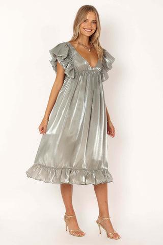 Oro Midi Dress - Olive - L - Image 28