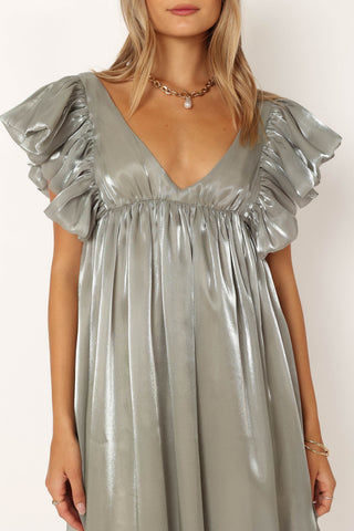Oro Midi Dress - Olive - L - Image 29