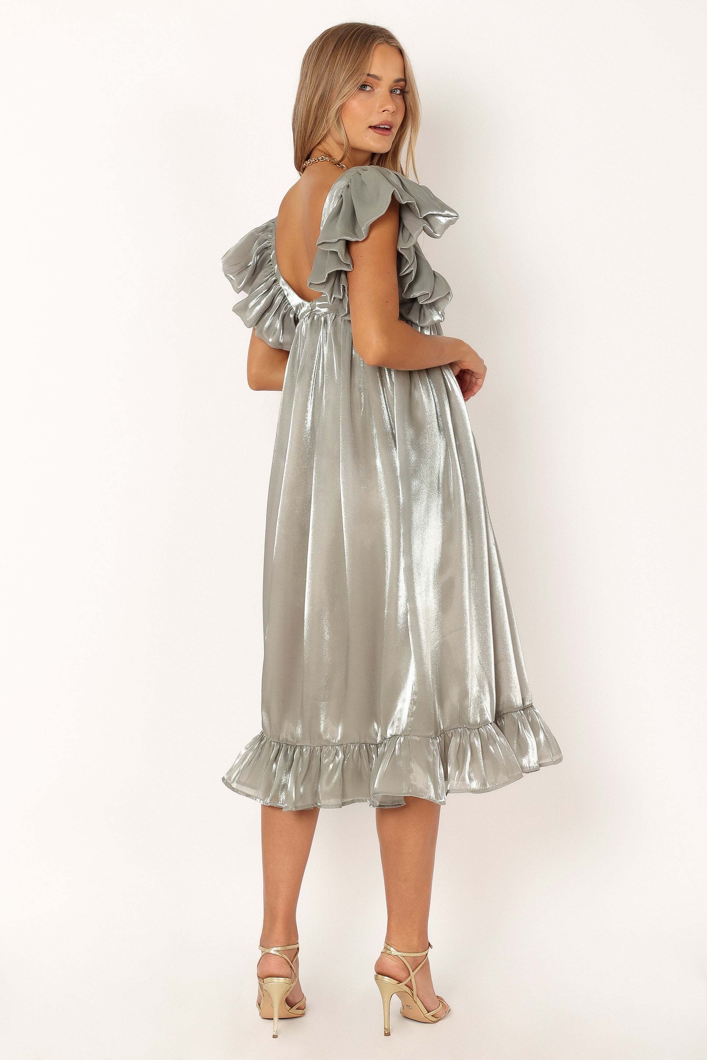 Oro Midi Dress - Olive - L - Image 30
