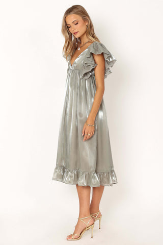 Oro Midi Dress - Olive - L - Image 31